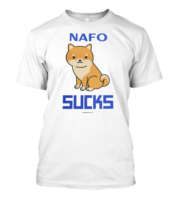 NAFO Sucks Cute Dog Cartoon T-Shirt