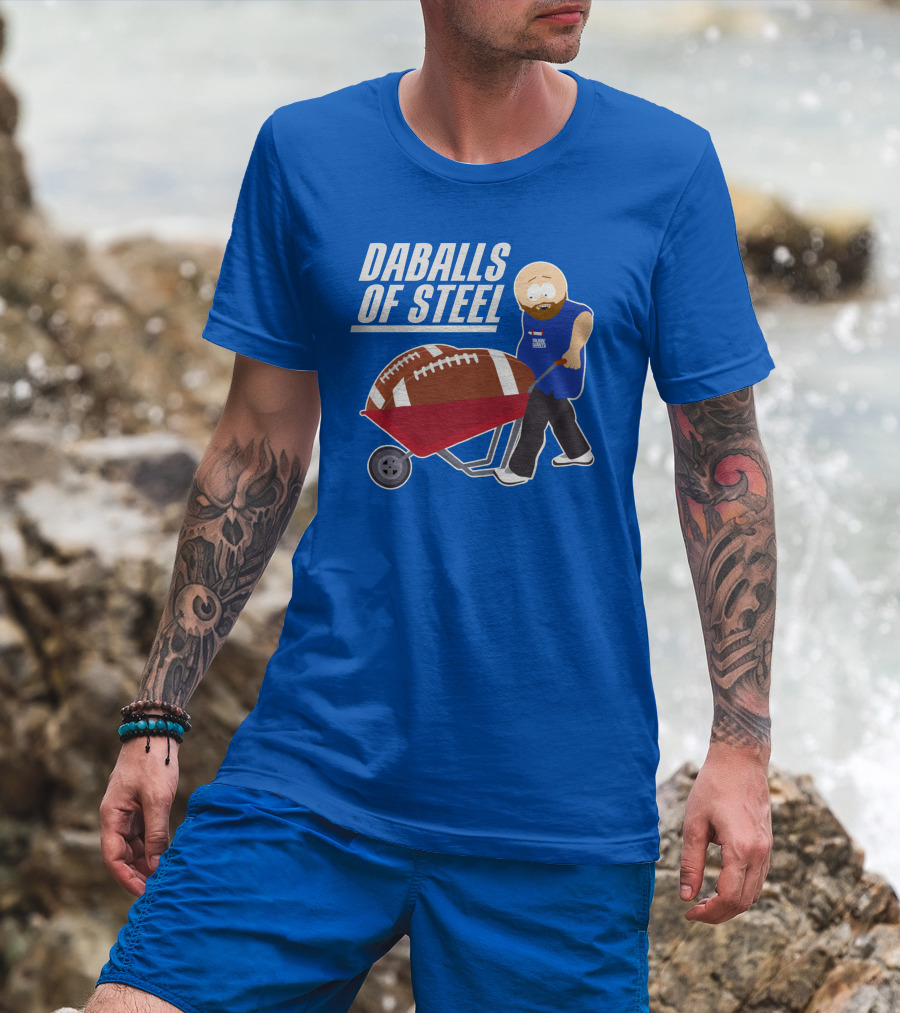 Daballs Of Steel Wheelbarrow Football Carrying Soccer Player T-Shirt