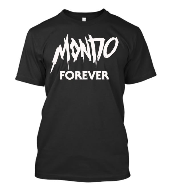 MONDO Forever Bold Black-White Text T-Shirt