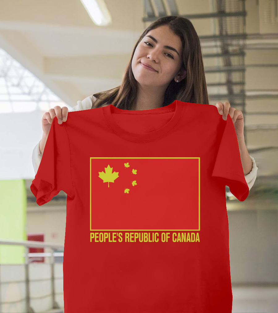 W Brett Wilson People's Republic of Canada Chinese Flag Red Maple Leaves T-Shirt