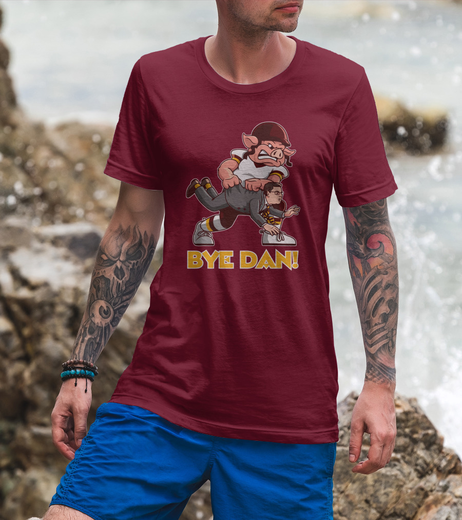 BYE DAN Football Pig Player Carrying A Man T-Shirt