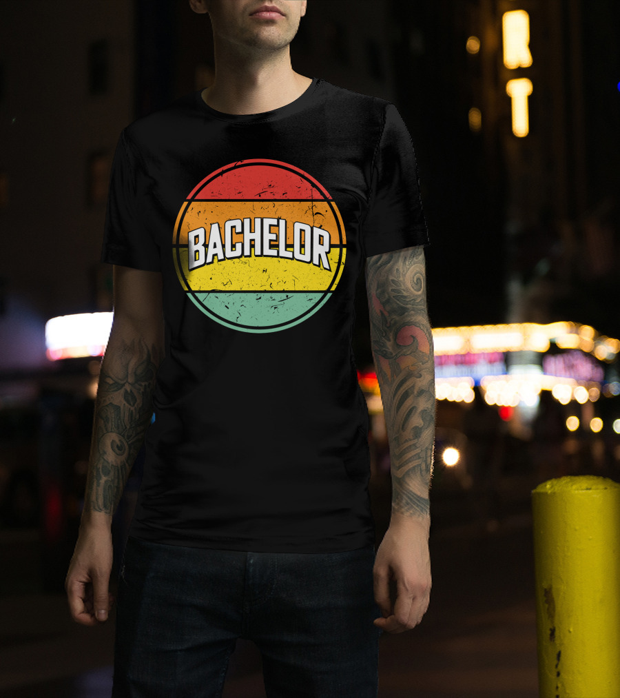 Bachelor Retro Sunset Circle T-Shirt