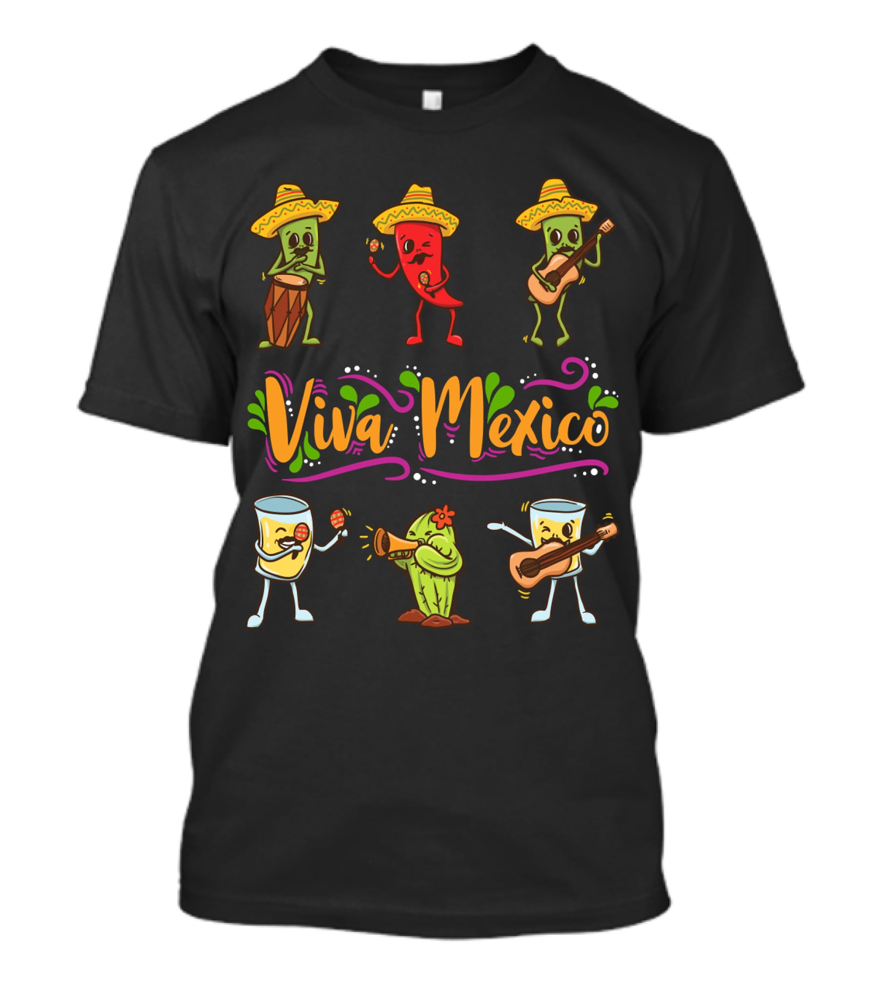 Viva Mexico Cinco De Mayo Sombrero Fiesta T-Shirt
