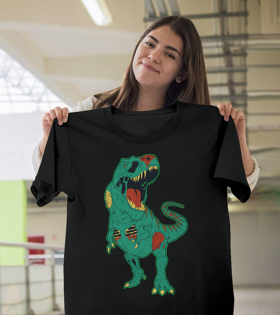 Zombiesaurus Rex Halloween Dinosaur Zombie Trick Or Treat T-Shirt