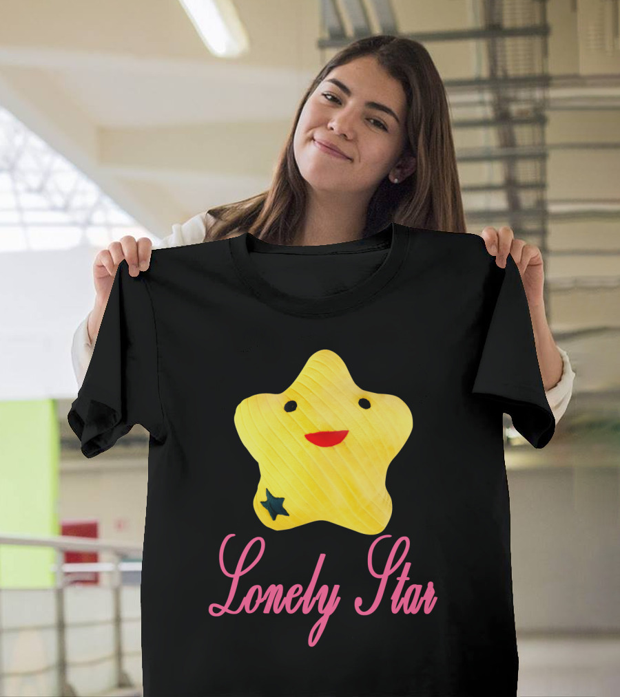 Lonely Star Yellow Smiling Character T-Shirt