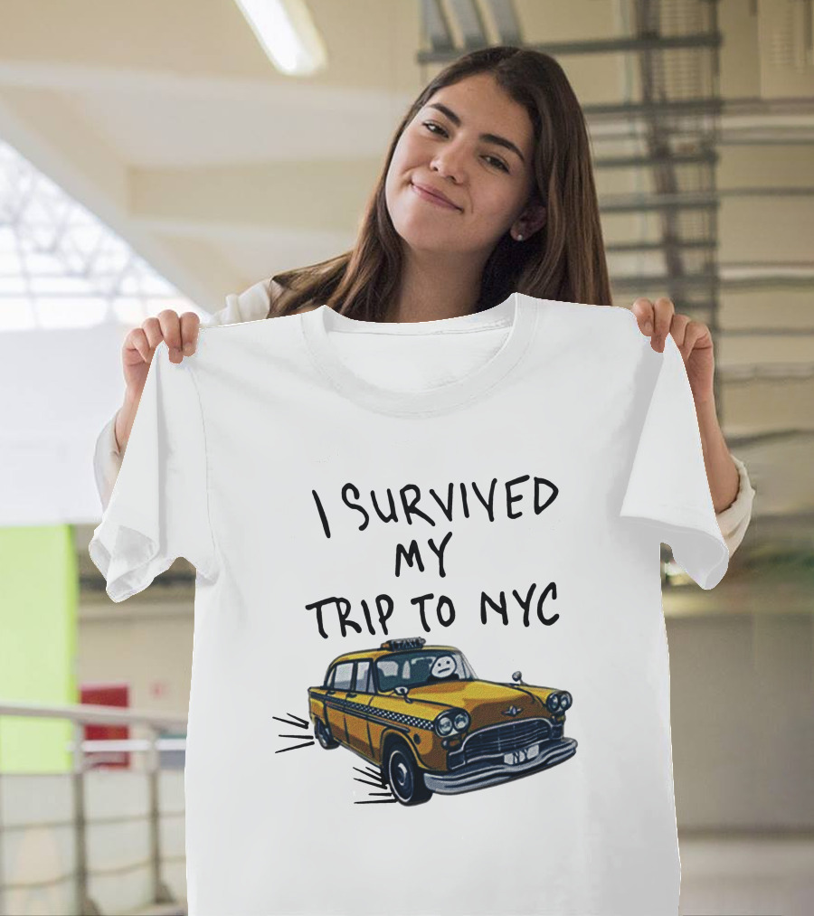 Tom Holland Spiderman Homecoming I Survived My Trip To NYC Yellow Taxi T-Shirt
