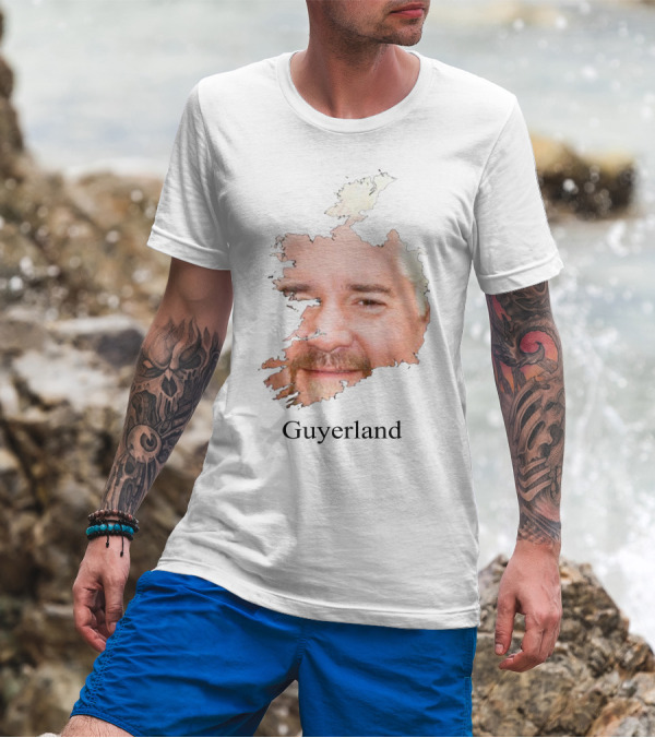 Flavortown Guyerland Mayor Guy Fieri Guyerland Face Map T-Shirt