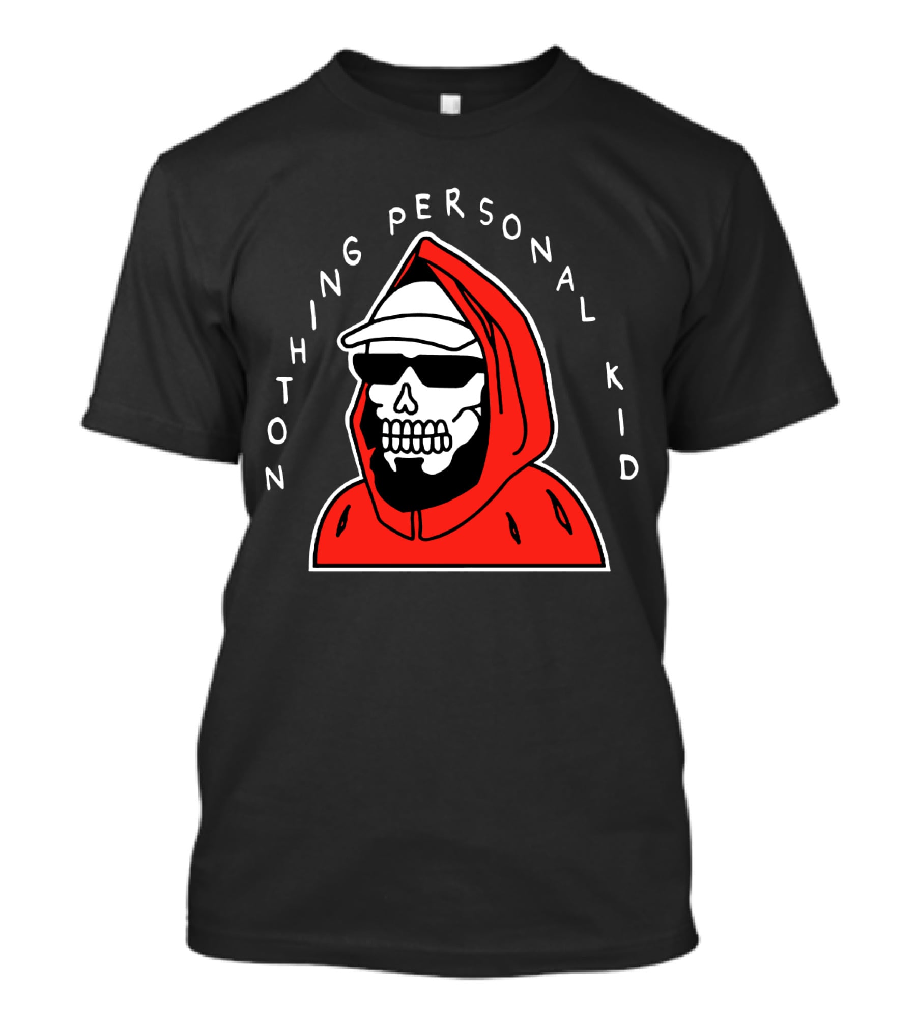 Pewdiepie Nothing Personal Kid Skeleton In Red T-Shirt