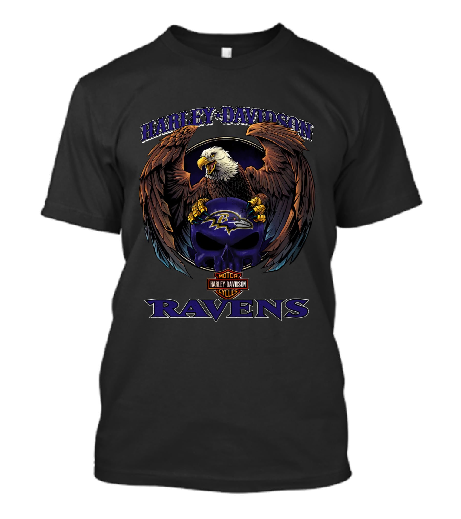 Harley Davidson Ravens Baltimore Vhl T-Shirt