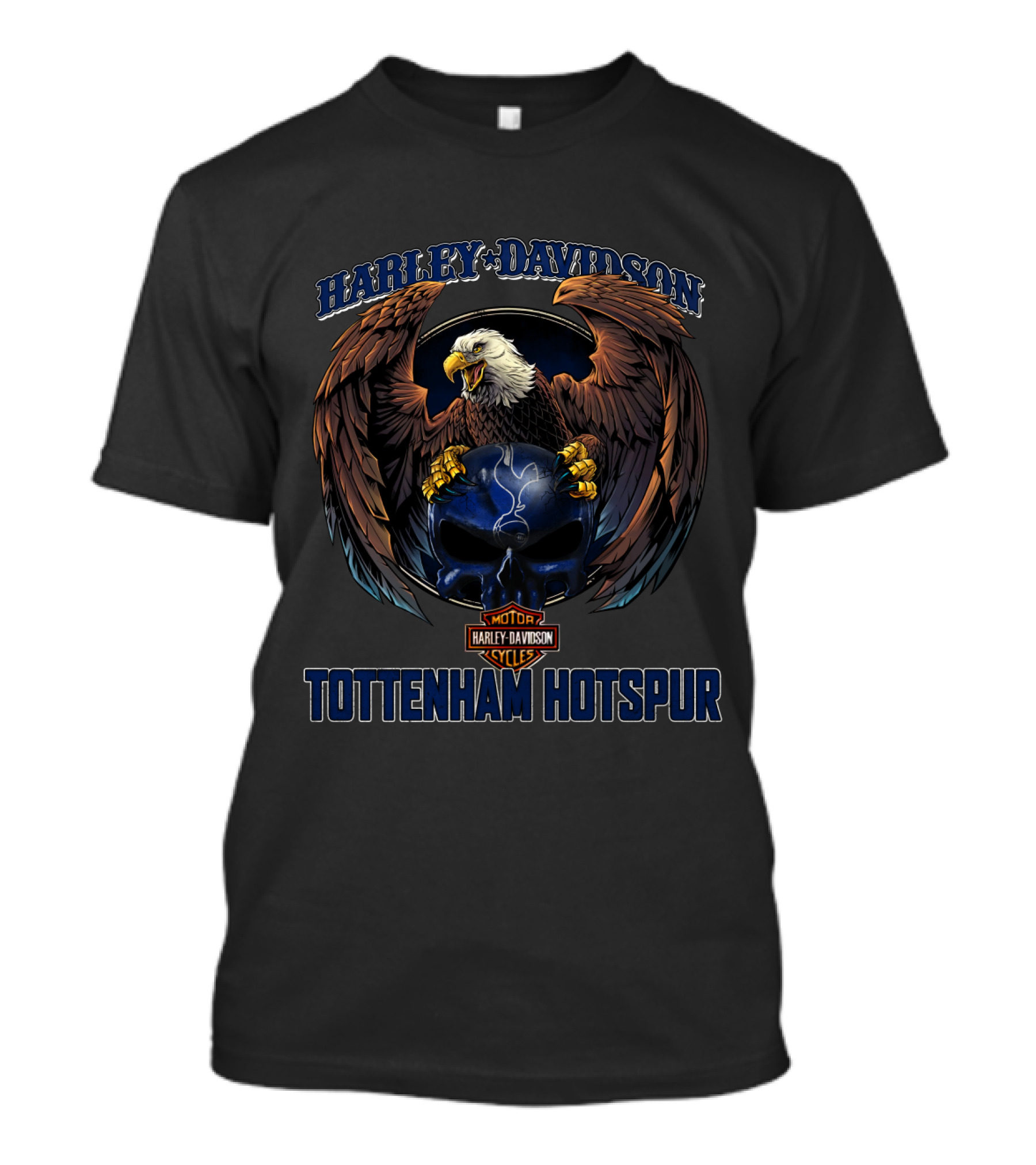 Harley Davidson Motor Cycles Eagle Tottenham Hotspur T-Shirt