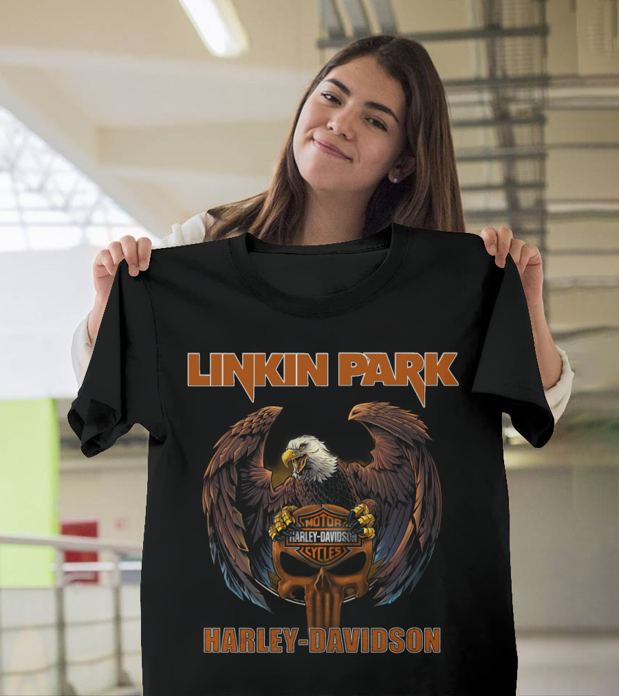 Linkin Park Harley Davidson Motorcycles Eagle T-Shirt