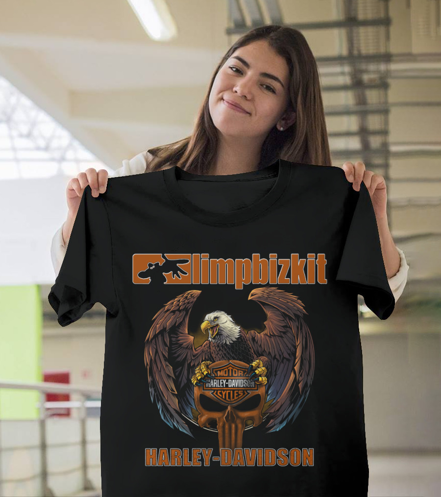 Limp Bizkit Harley Davidson Motor Cycles Eagle T-Shirt