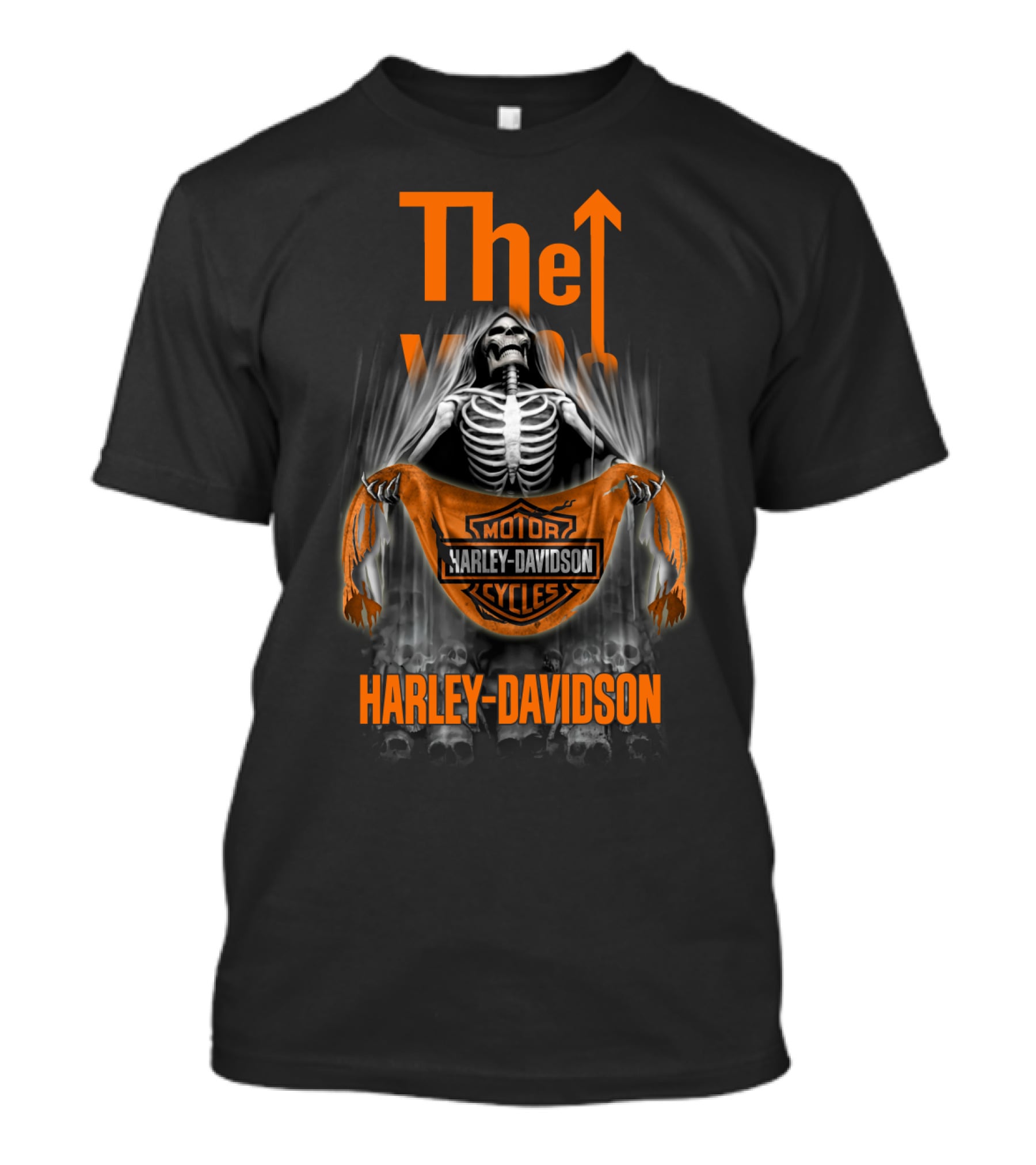 The Who Harley Davidson Skeleton Holding Banner T-Shirt