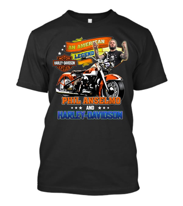 An American Legend Phil Anselmo And Harley Davidson Motorcycles T-Shirt