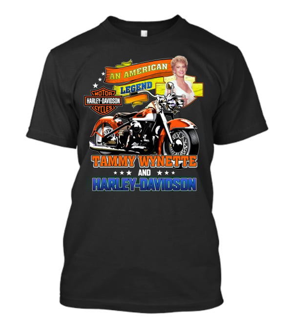 An American Legend Tammy Wynette And Harley Davidson Motor Cycles T-Shirt
