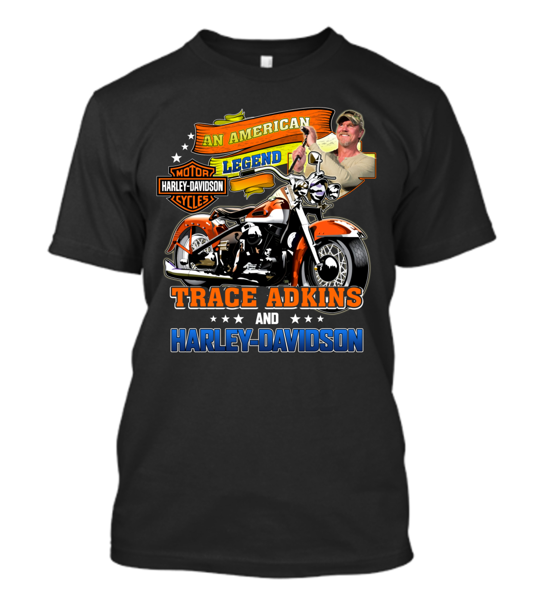An American Legend Trace Adkins And Harley Davidson T-Shirt