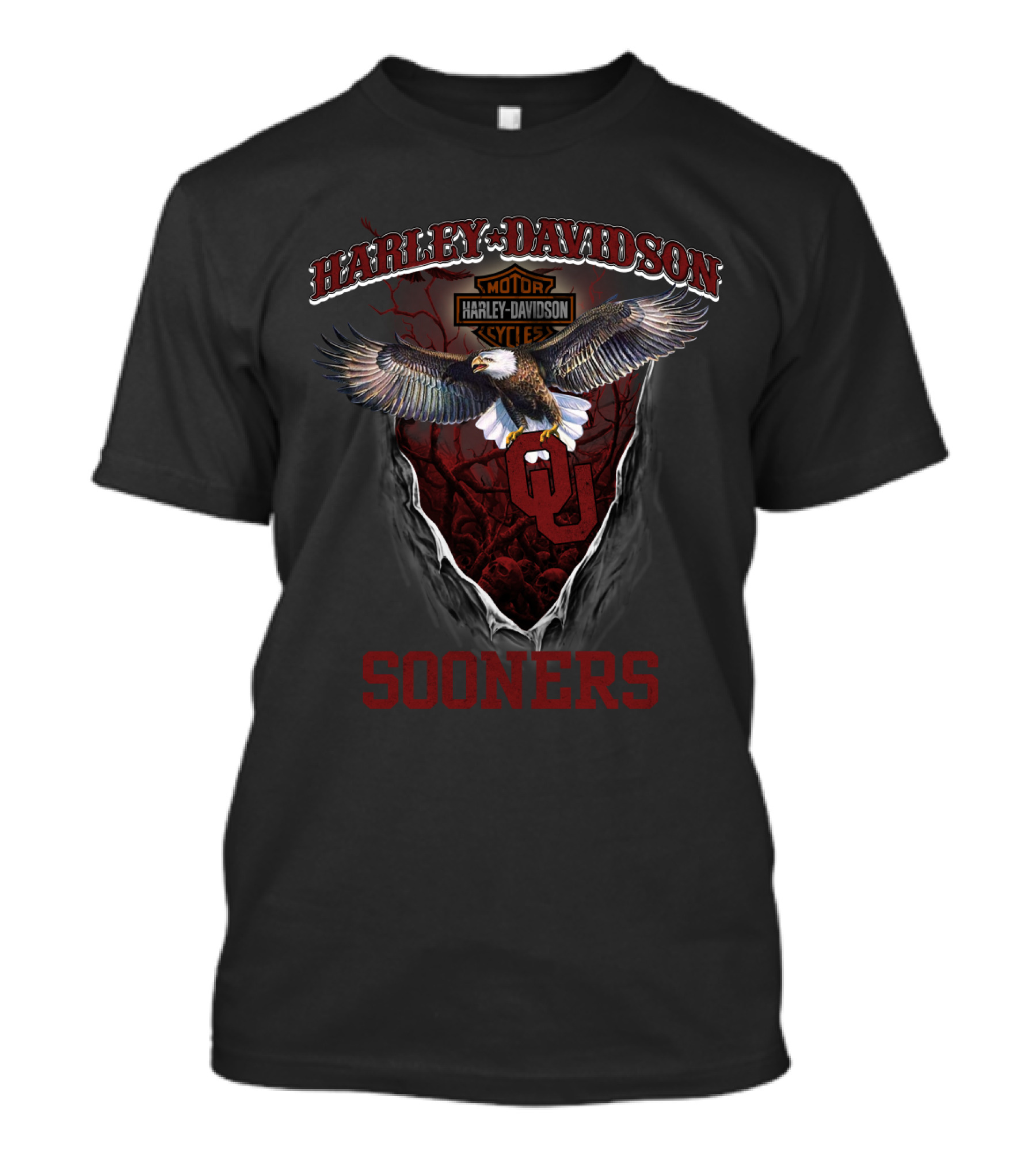 Harley Davidson Oklahoma Sooners Eagle T-Shirt