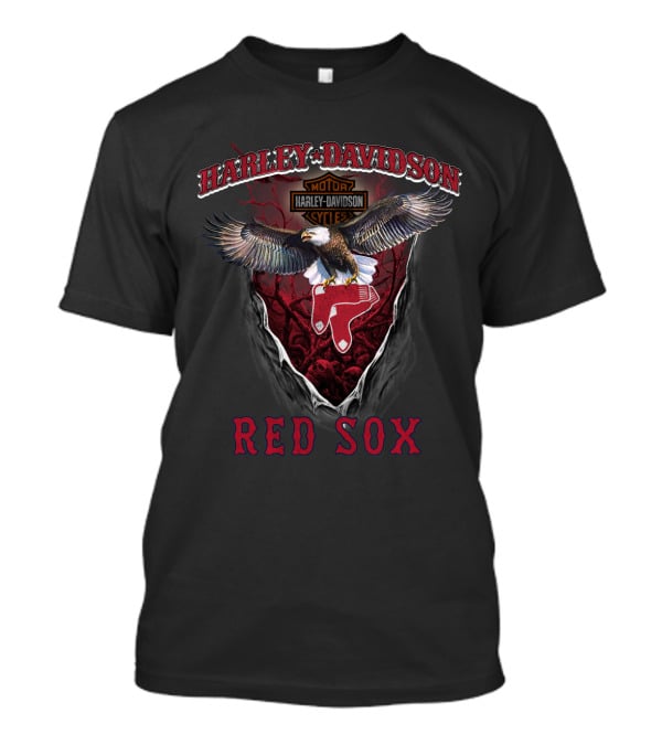 Harley Davidson Motorcycles Boston Red Sox Eagle T-Shirt