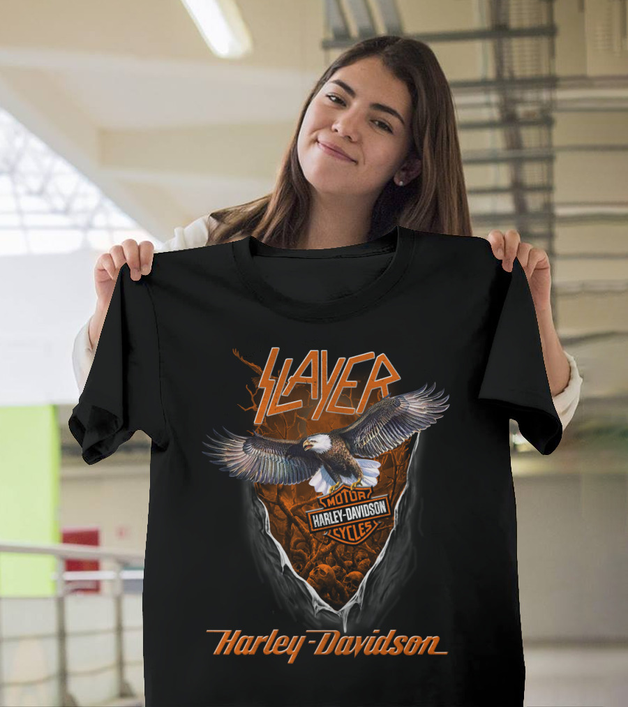 Slayer Harley Davidson Motorcycles Eagle T-Shirt