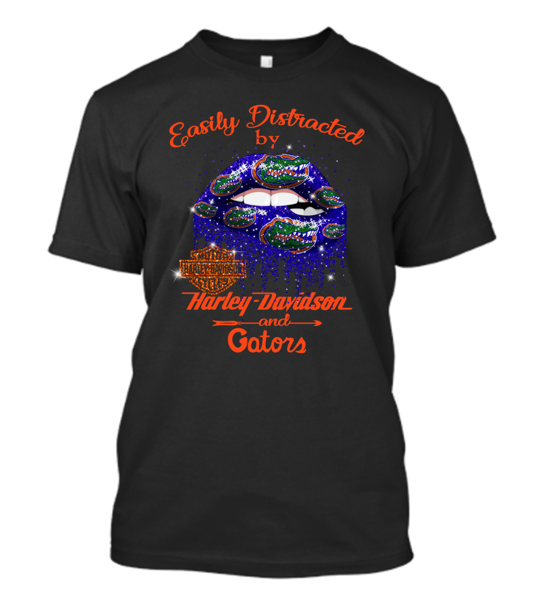 Easily Distracted By Harley Davidson And Gators T-Shirt