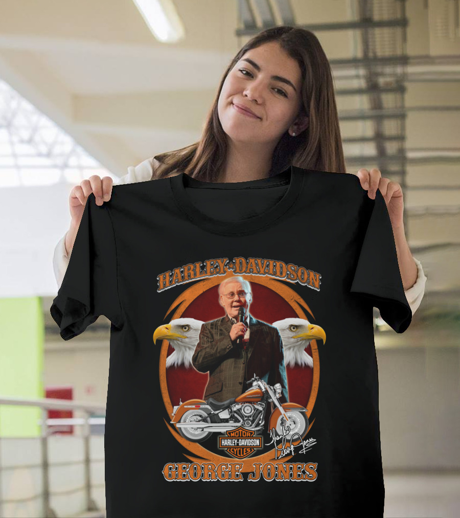 Harley Davidson Motor Cycles George Jones Eagle Motorcycle T-Shirt
