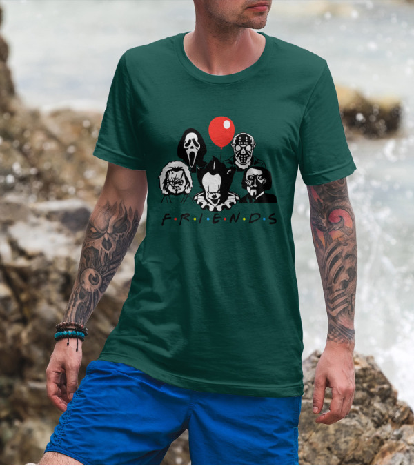 Friends Characters Horror Icons Balloon T-Shirt