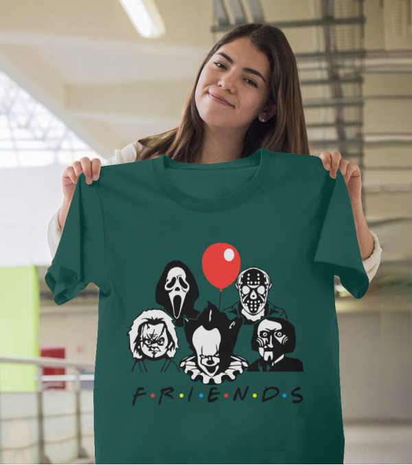 Friends Characters Horror Icons Balloon T-Shirt