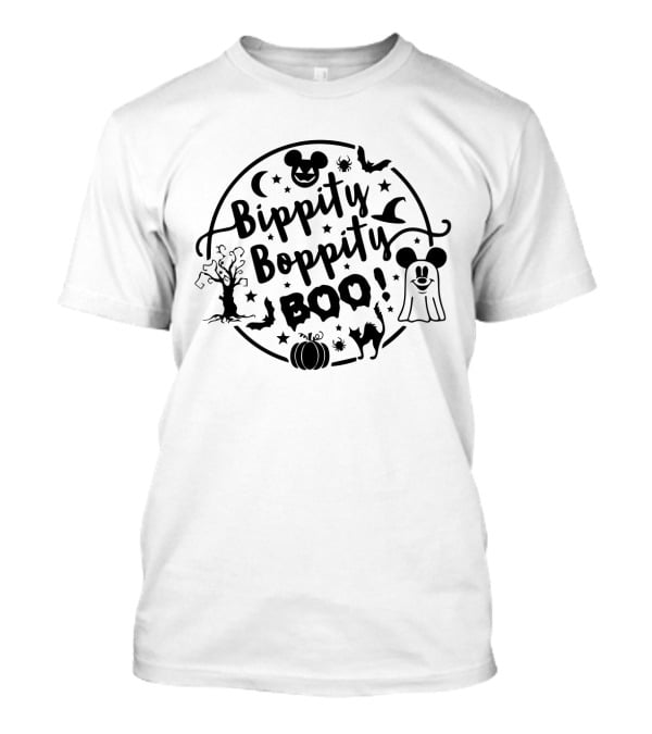 Bippity Boppity Boo Halloween Mickey Ghost Pumpkin And Bat Magic T-Shirt