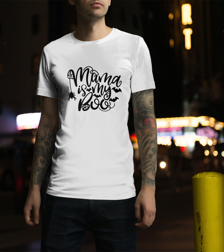 Mama Is My Boo Spider And Bats T-Shirt