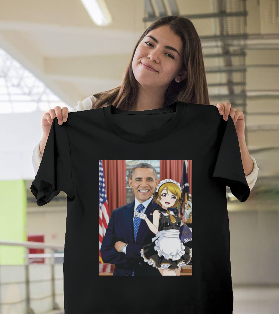 Hanayo Maid Obama Oval Office Fan T-Shirt