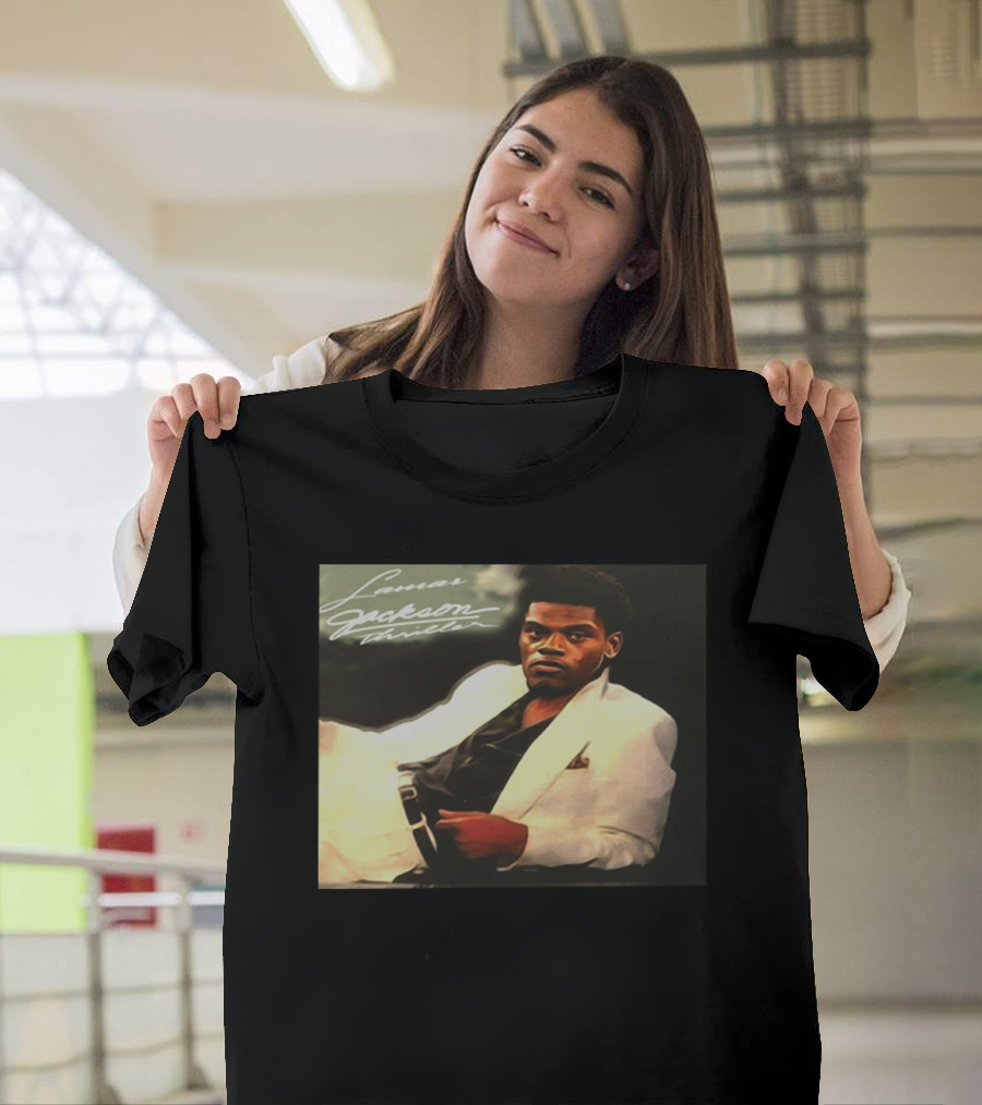 Lamar Jackson Thriller Album Cover Homage T-Shirt