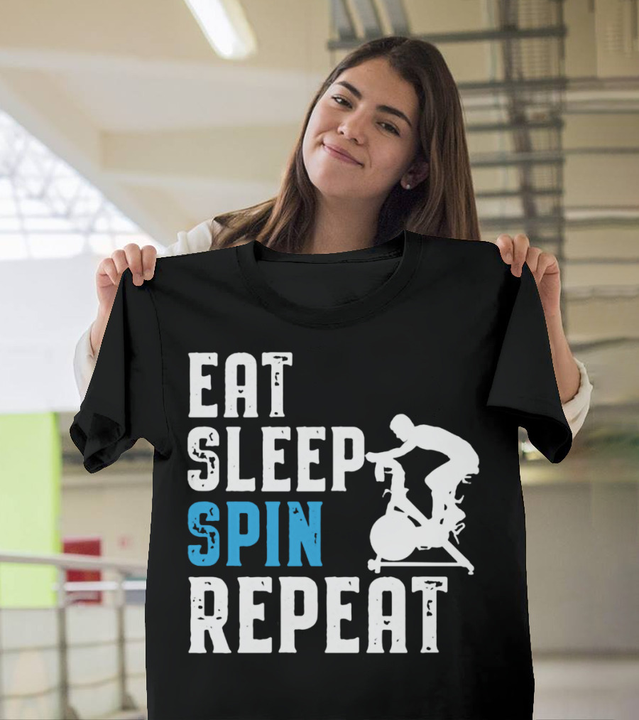 Eat Sleep Spin Repeat Spinning And Indoor Cycling T-Shirt