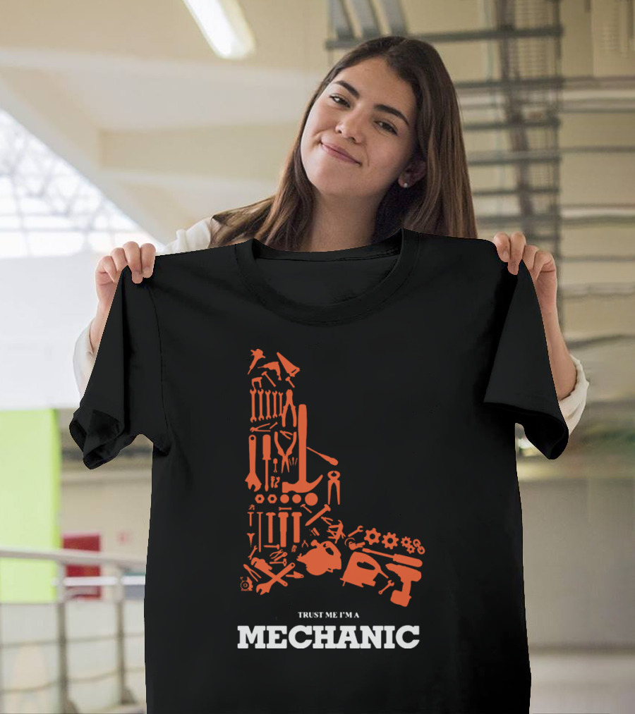 Trust Me I'm a Mechanic Tools Icons T-Shirt
