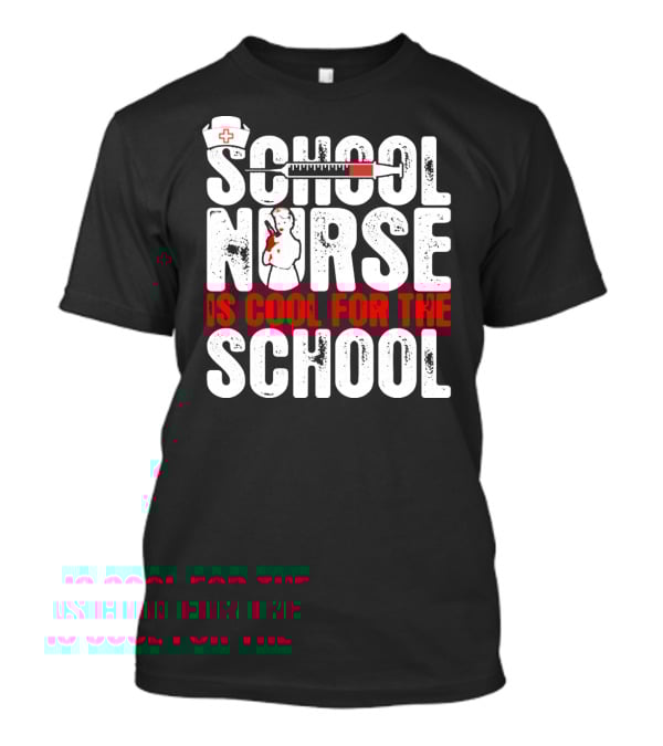 School Nurse Is Cool For The School Nurse Cap Syringe Badge T-Shirt