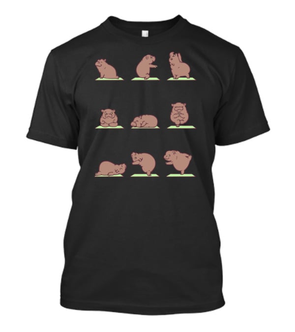 Yoga Lover Funny Hippo Poses For Yoga Enthusiasts T-Shirt
