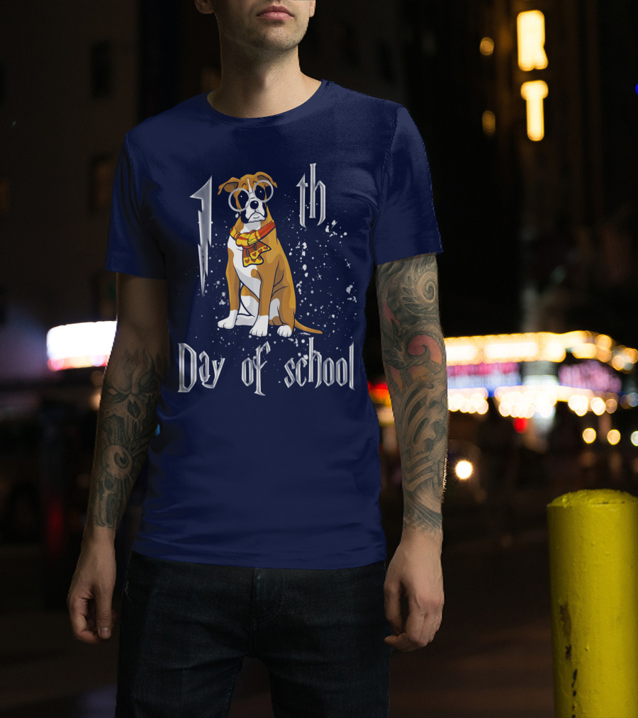 1th Day Of School Boxer Dog T-Shirt