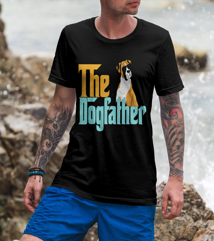 The Dogfather Boxer Vintage Funny T-Shirt