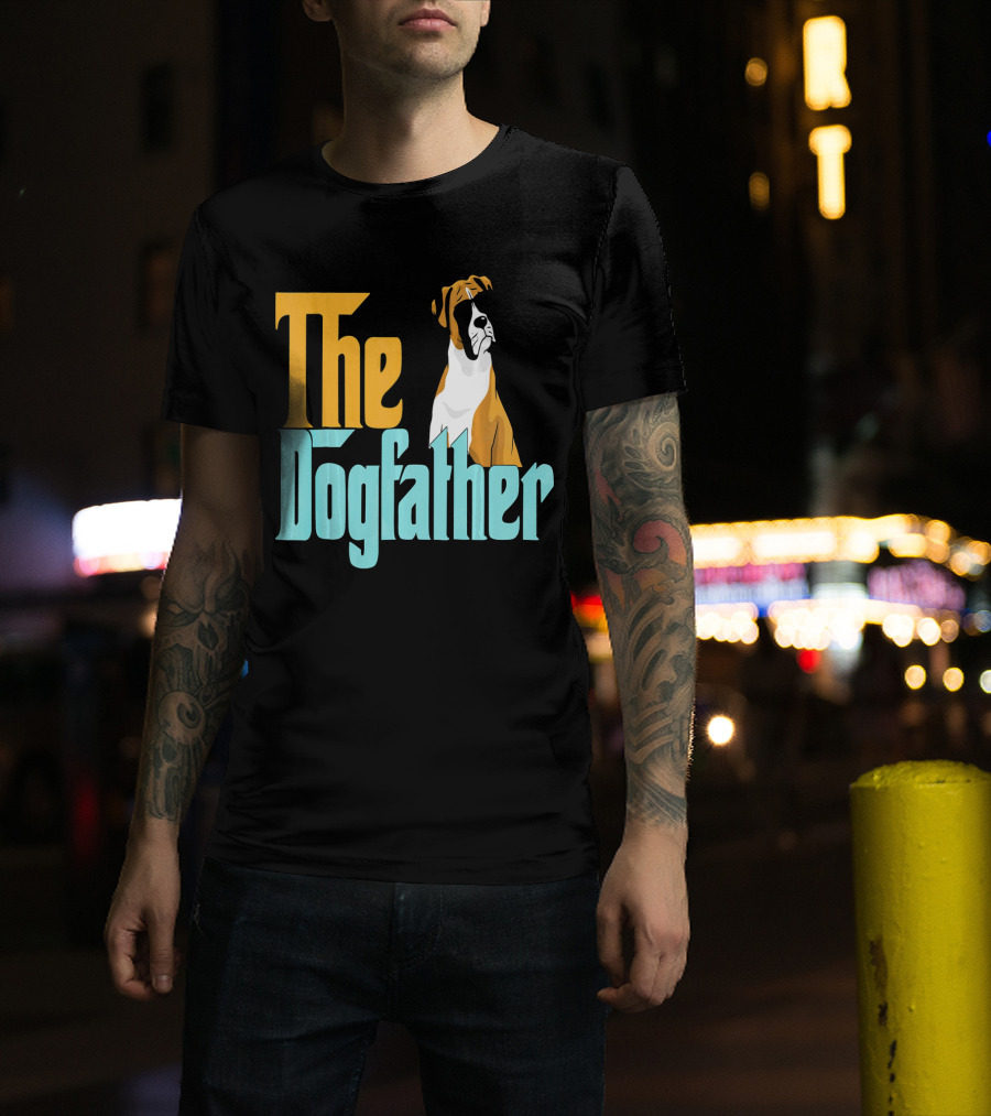 The Dogfather Boxer Vintage Funny T-Shirt