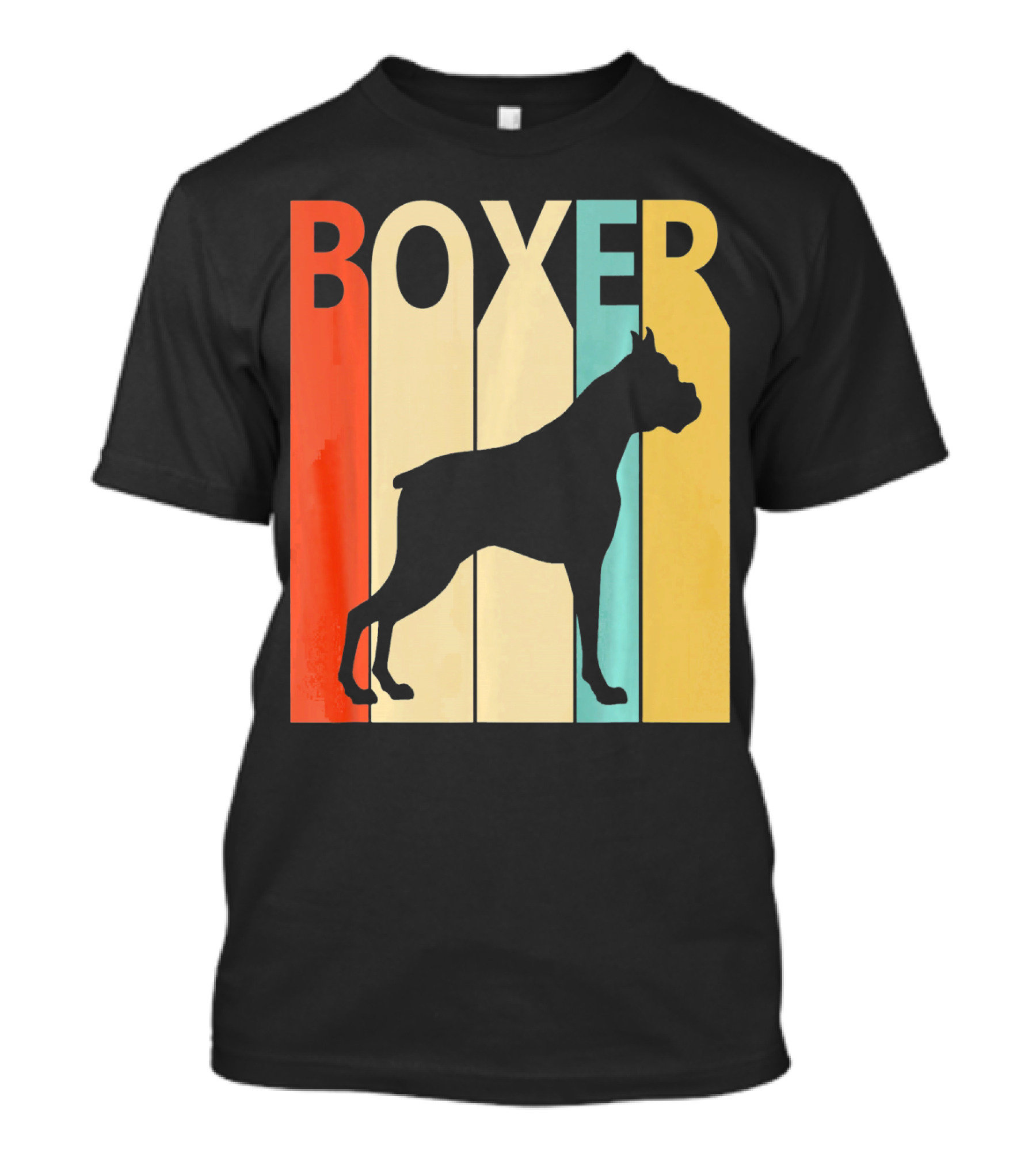 Boxer Retro Style Silhouette For Dog Dad Or T-Shirt