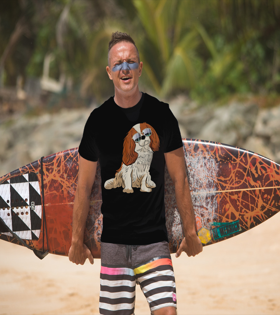Cavalier King Charles Spaniel With Sunglasses T-Shirt