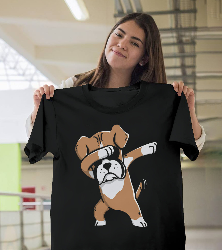 Dab Boxer Dog Hooded Boxer Dab Pose Dog T-Shirt