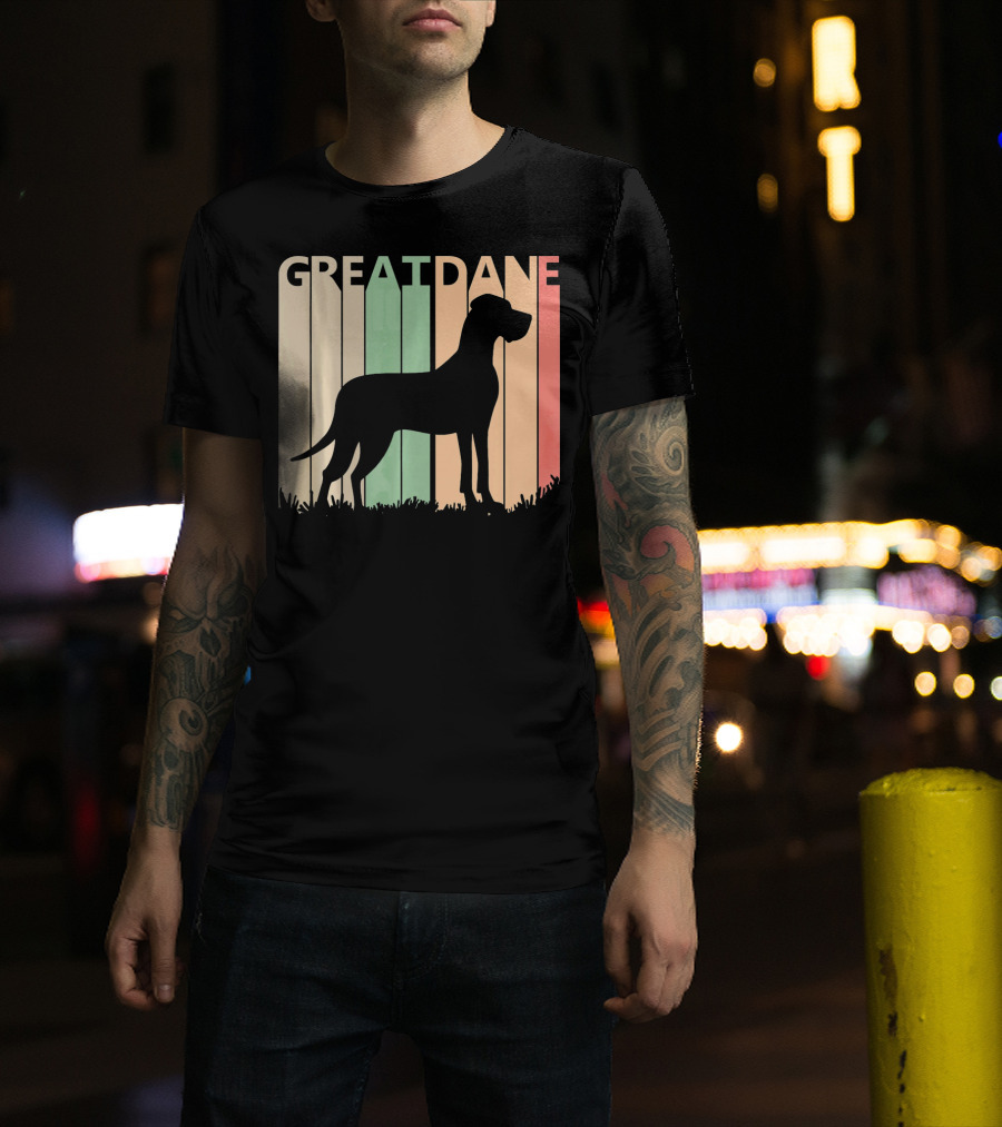 Great Dane Valentine Vintage Silhouette For Him T-Shirt