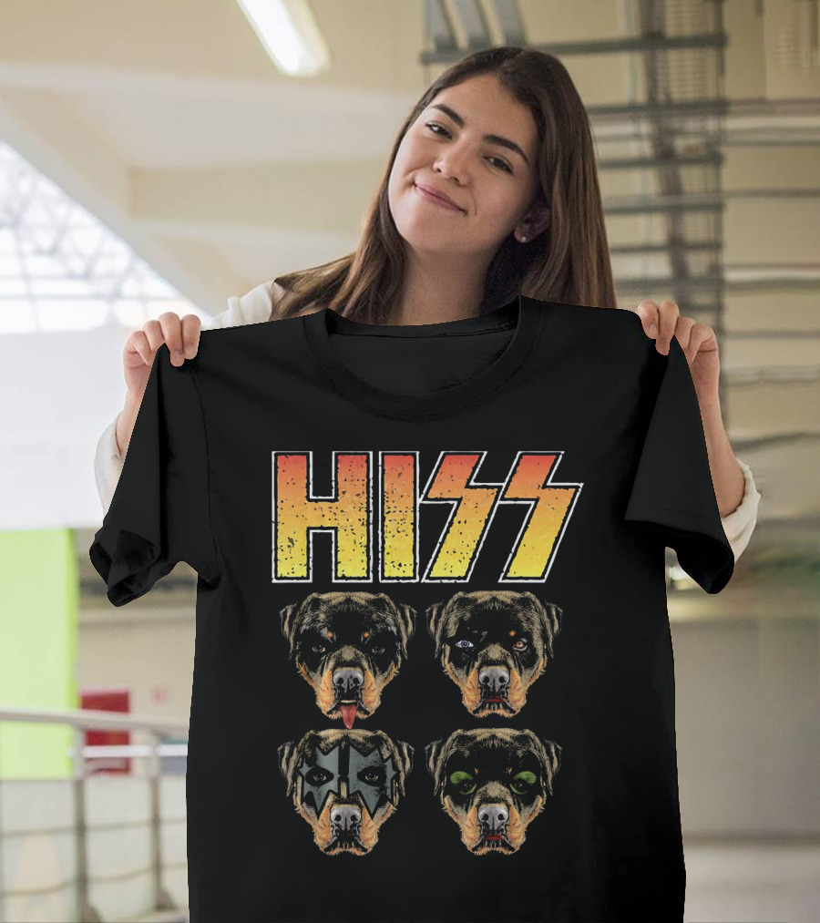 Hiss Rottweiler Rott Rottie Rockin' Faces T-Shirt