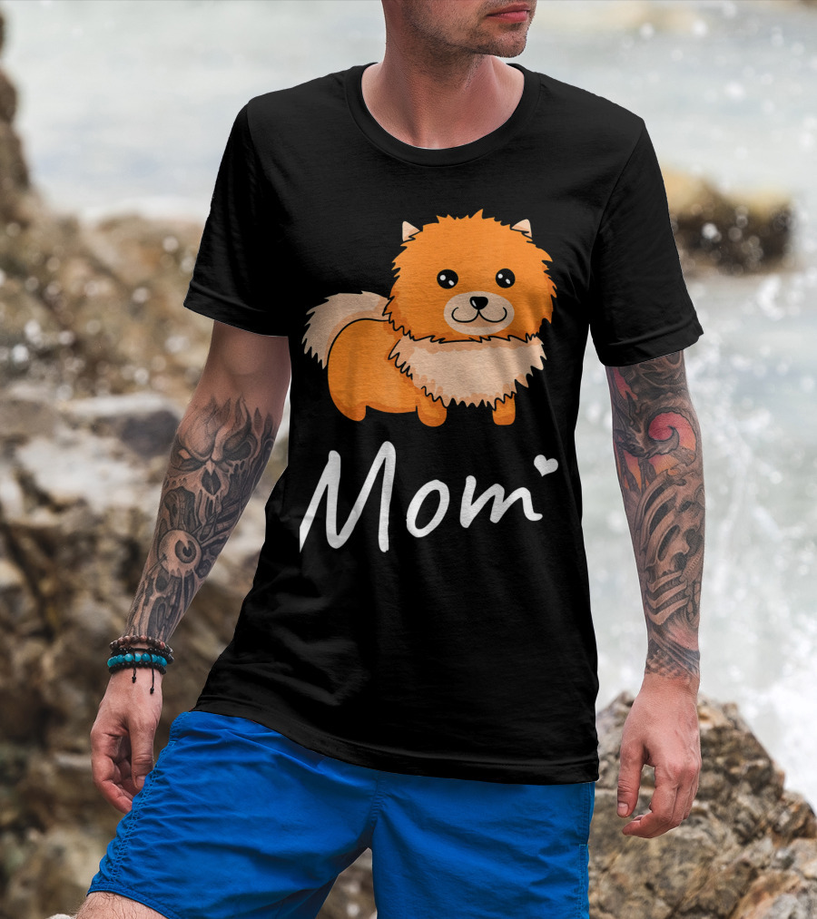 Pomeranian Mom I Love Dogs Dog Moms T-Shirt