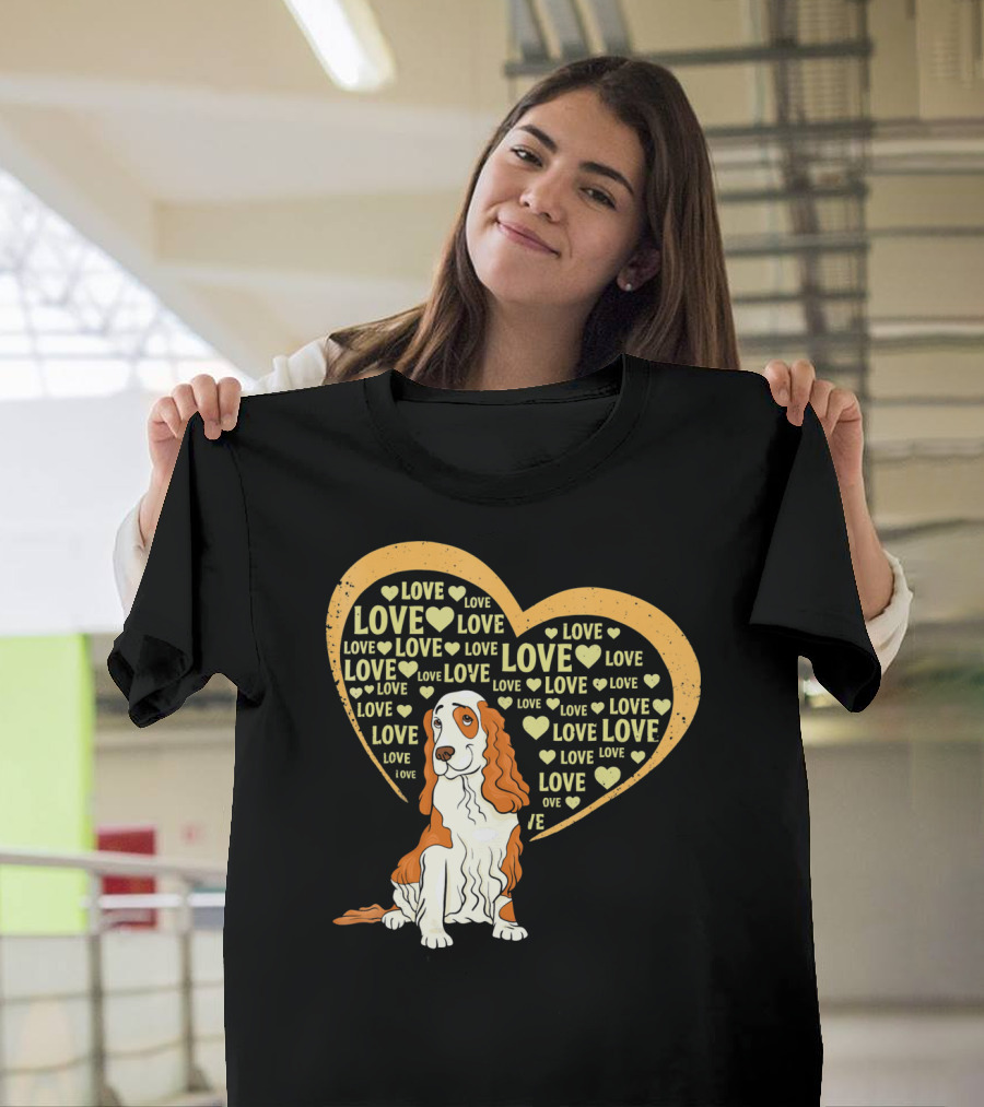 I Love Cocker Spaniel Dog Heart Love T-Shirt
