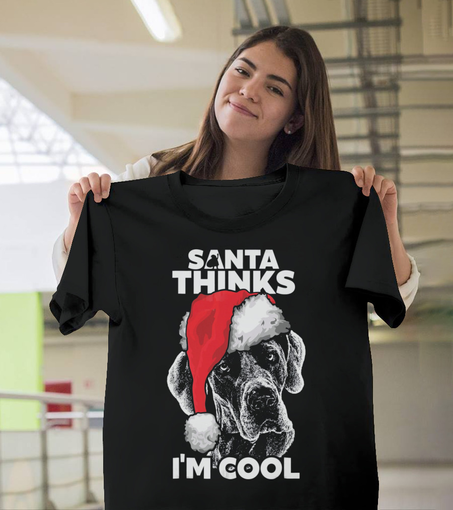 SANTA THINKS I'M COOL GREAT DANE T-Shirt