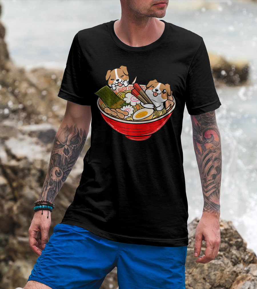 Jack Russell Terrier In Japanese Ramen Kawaii T-Shirt