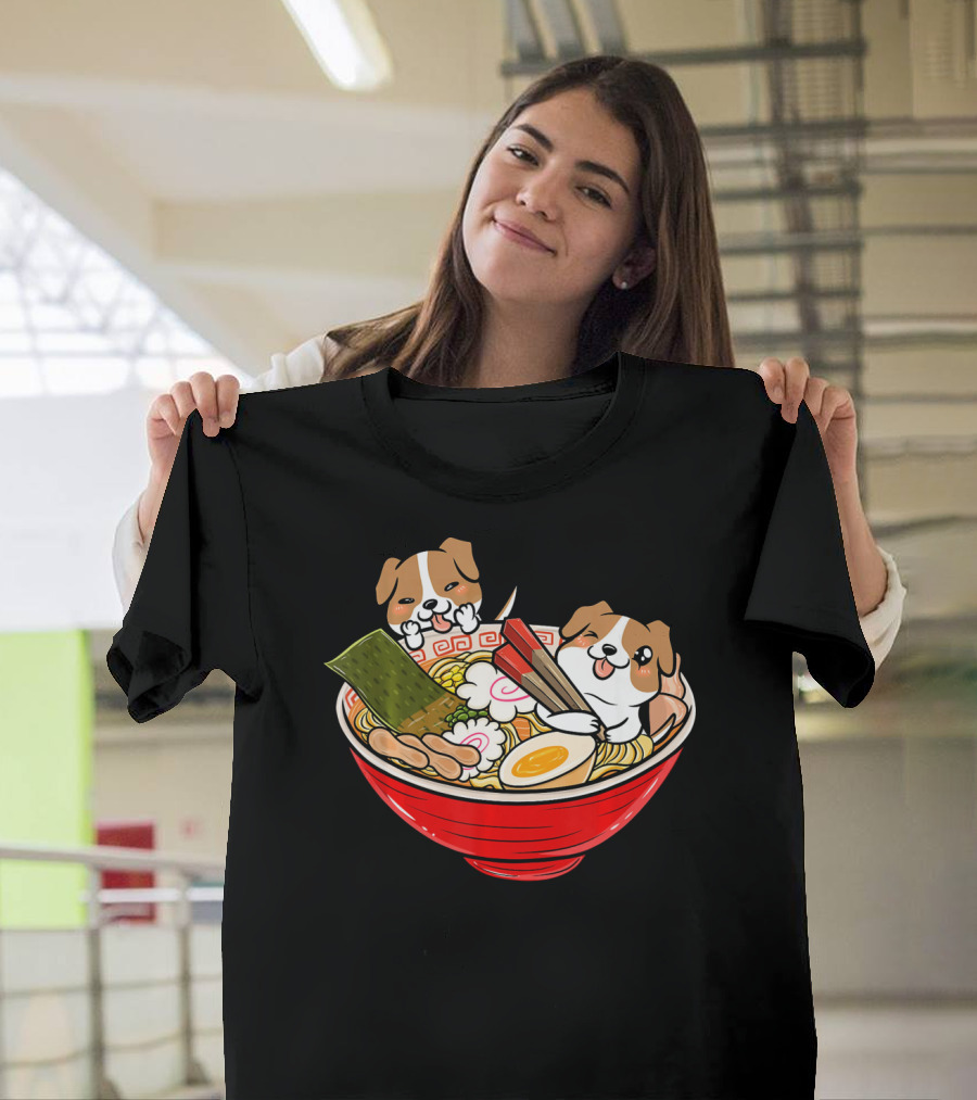 Jack Russell Terrier in Japanese Ramen Kawaii T-Shirt