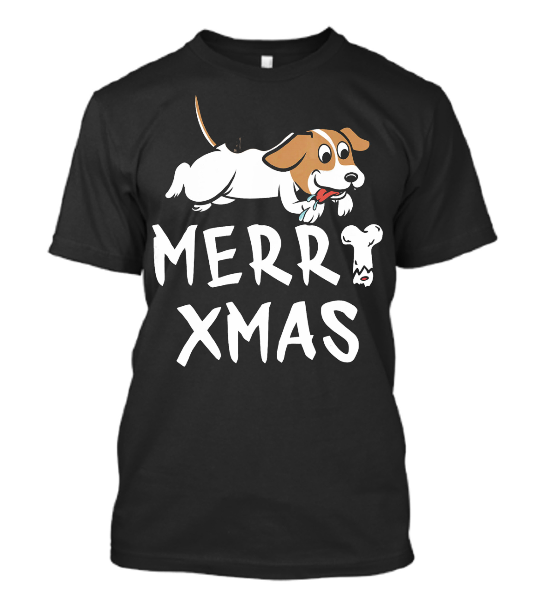 Jack Russell Terrier Merry Xmas With Bone T-Shirt