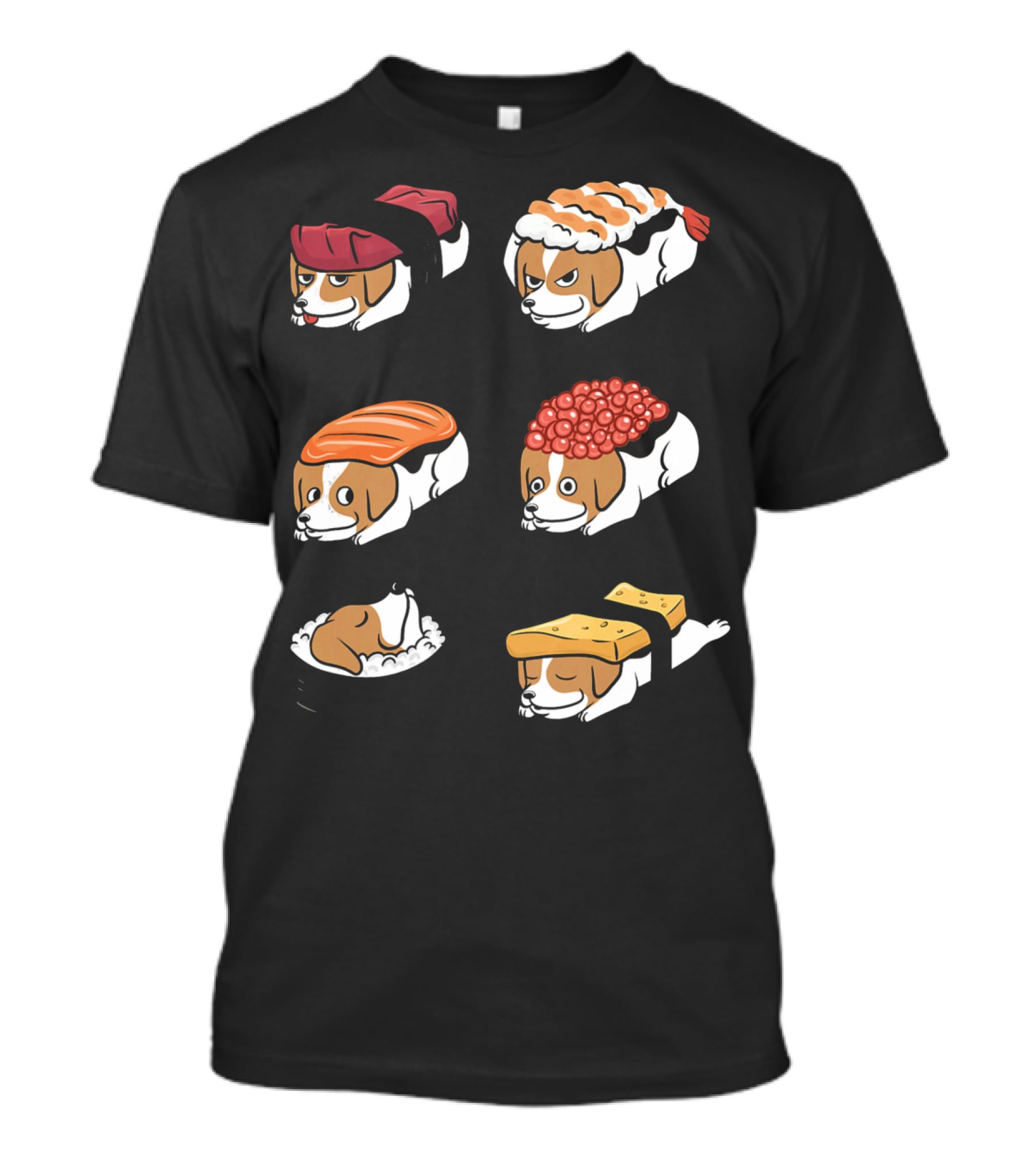 Jack Russell Terrier Nigiri Sushi Funny Dogs Collection T-Shirt